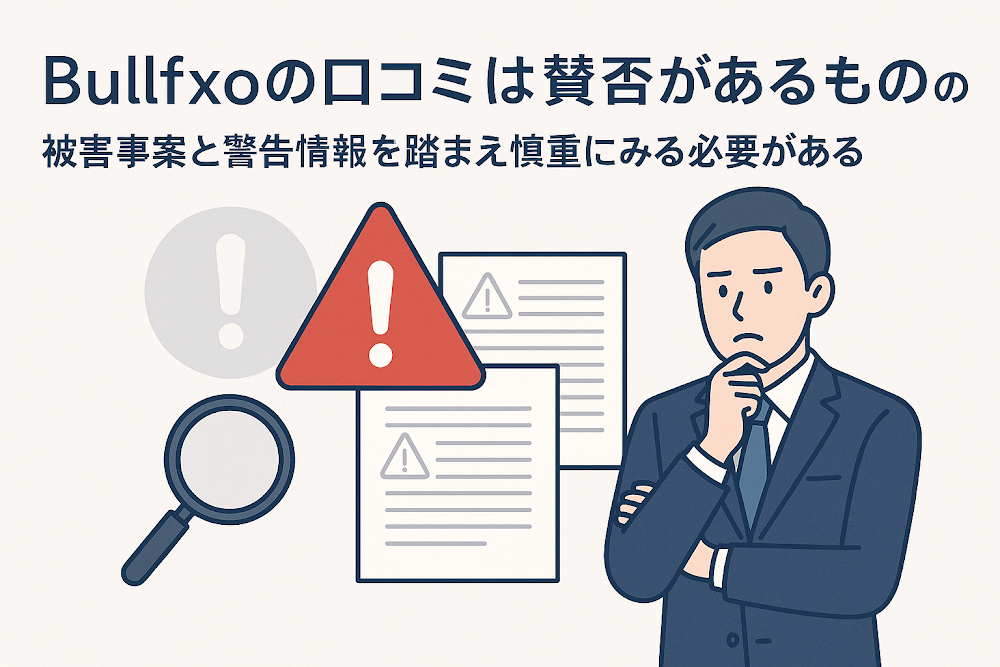 Bullfxoの口コミは賛否があるものの被害事案と警告情報を踏まえ慎重にみる必要がある