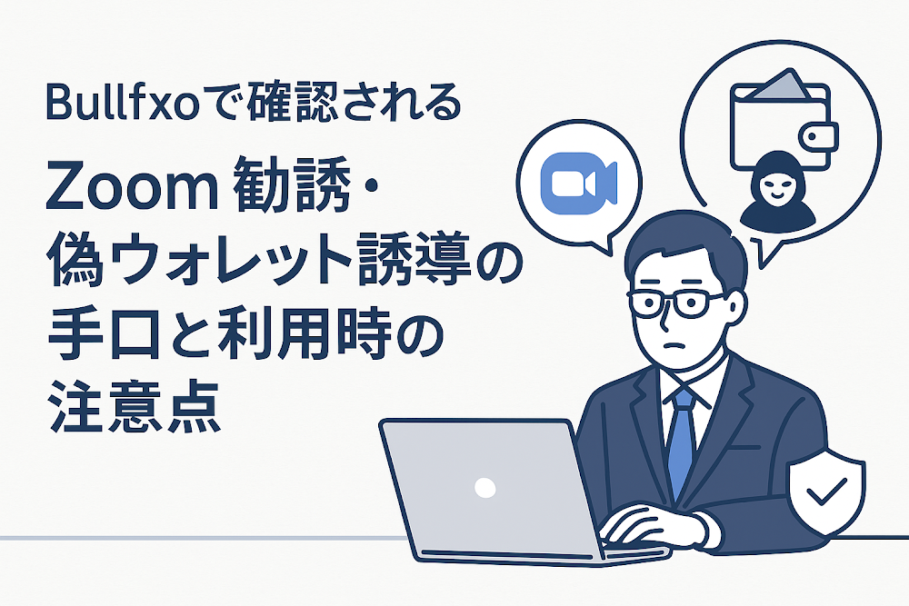 Bullfxoで確認されるZoom勧誘・偽ウォレット誘導の手口と利用時の注意点