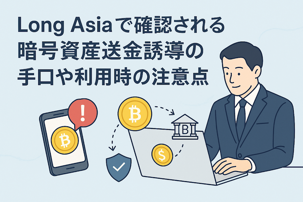 Long Asiaで確認される暗号資産送金誘導の手口や利用時の注意点