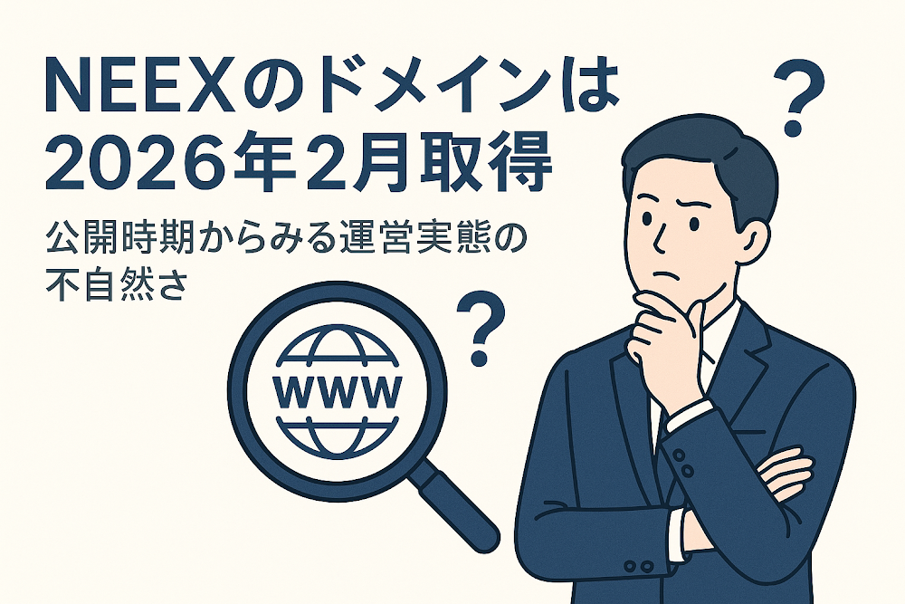 NEEXのドメイン(neexltd.cc)は2026年2月取得で、運営実態の不自然さが目立つ