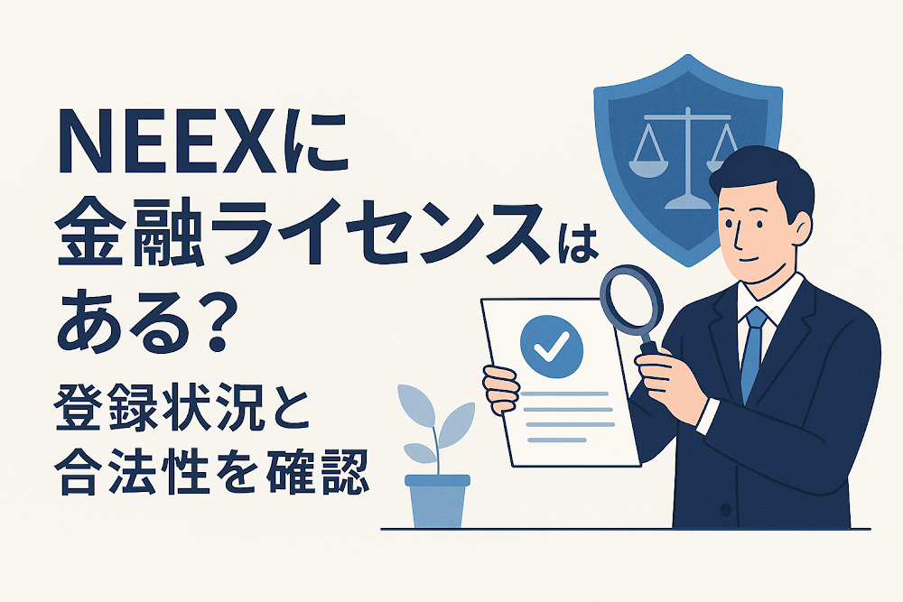 NEEXに金融ライセンスはある?登録状況と合法性を確認