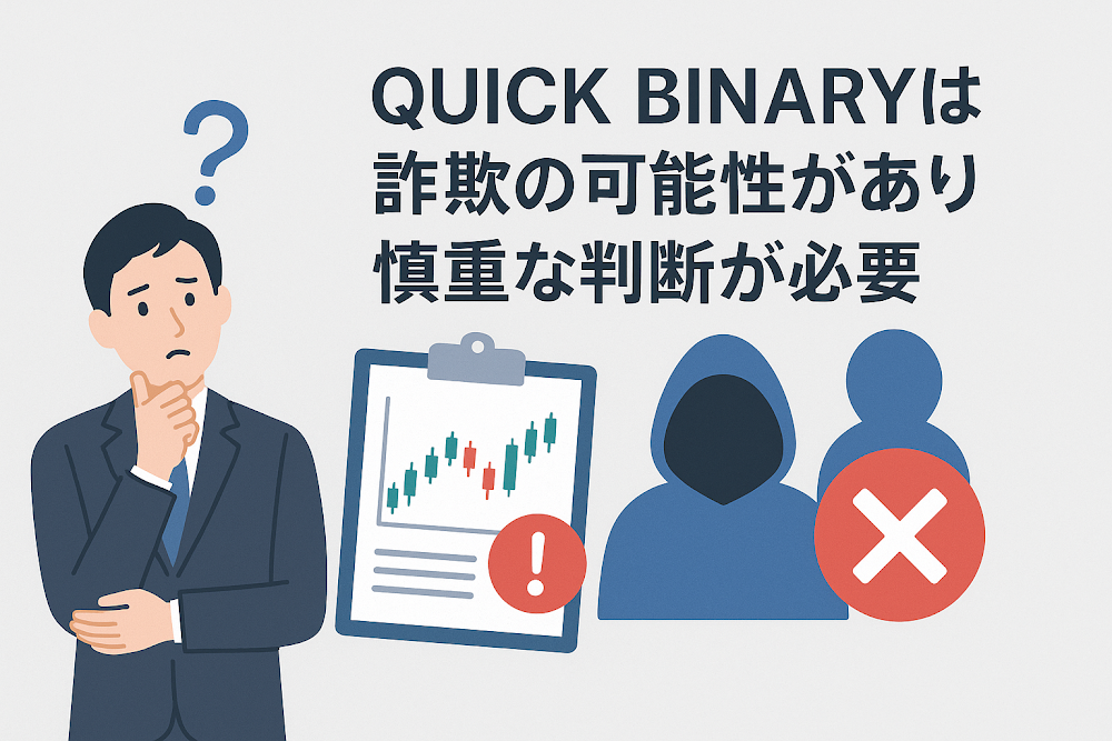 QUICK BINARYは詐欺の可能性があり慎重な判断が必要