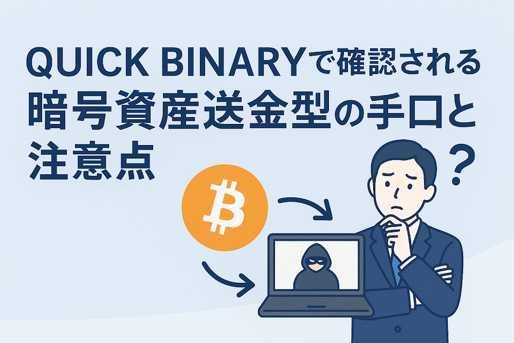 QUICK BINARYで確認される暗号資産送金型の手口と注意点