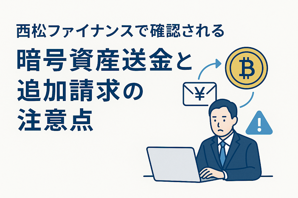 西松ファイナンスで確認される暗号資産送金と追加請求の注意点