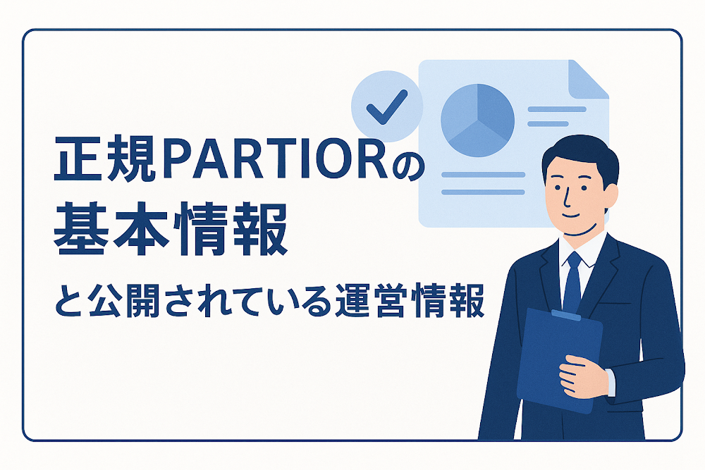 正規PARTIORの基本情報と公開されている運営情報