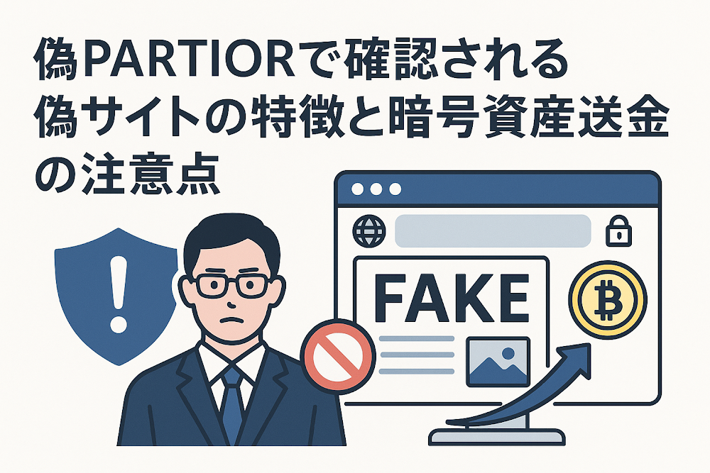 偽PARTIORで確認される偽サイト型の特徴と暗号資産送金の注意点
