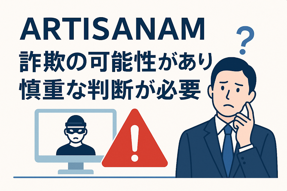ARTISANAMは詐欺の可能性があり慎重な判断が必要