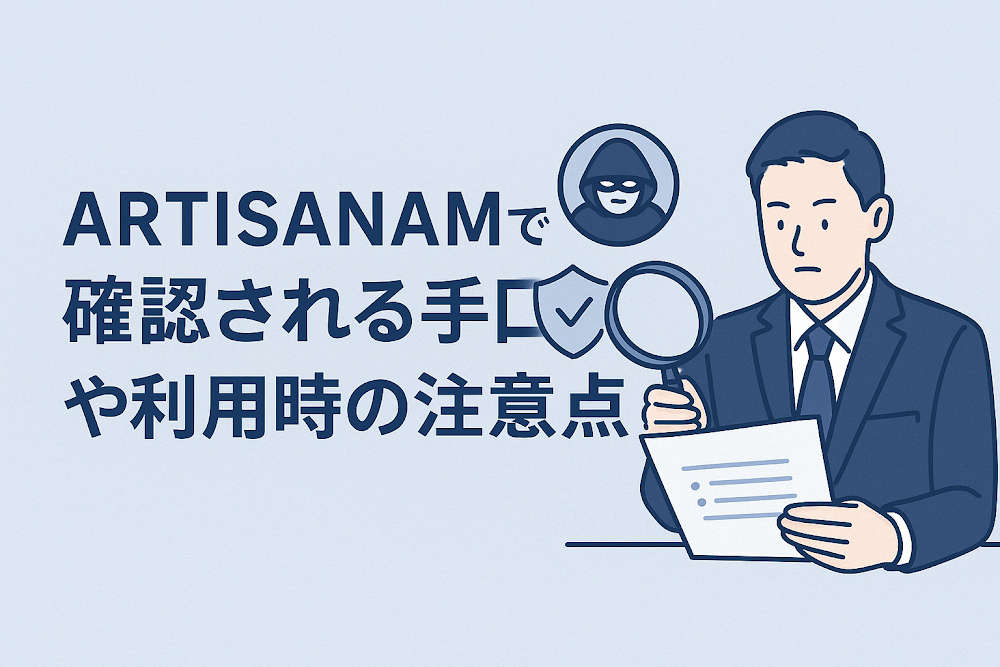 ARTISANAMで確認される手口や利用時の注意点