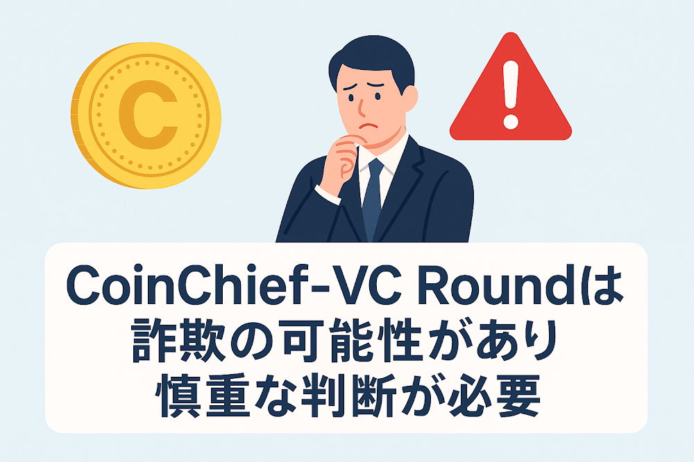 CoinChief-VC Roundは詐欺の可能性があり慎重な判断が必要