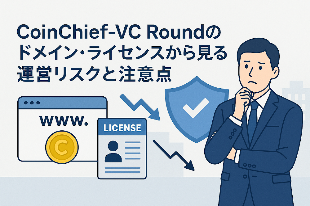CoinChief-VC Roundのドメイン・ライセンスから見る運営リスクと注意点
