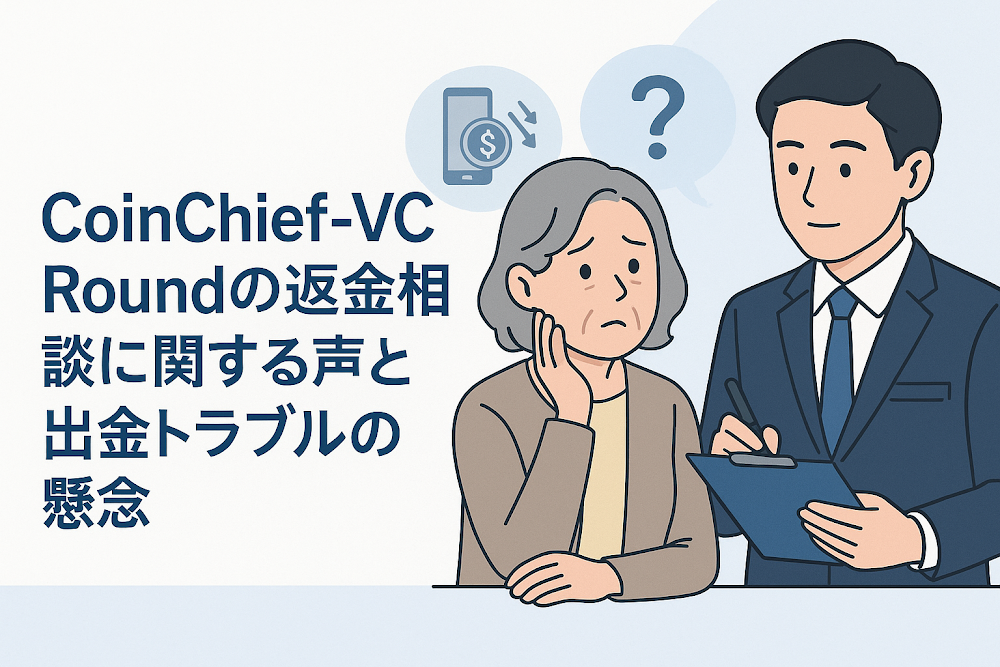 CoinChief-VC Roundの返金相談に関する声と出金トラブルの懸念