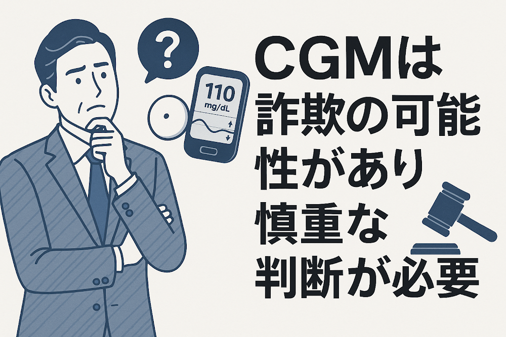 CGMは詐欺の可能性があり慎重な判断が必要