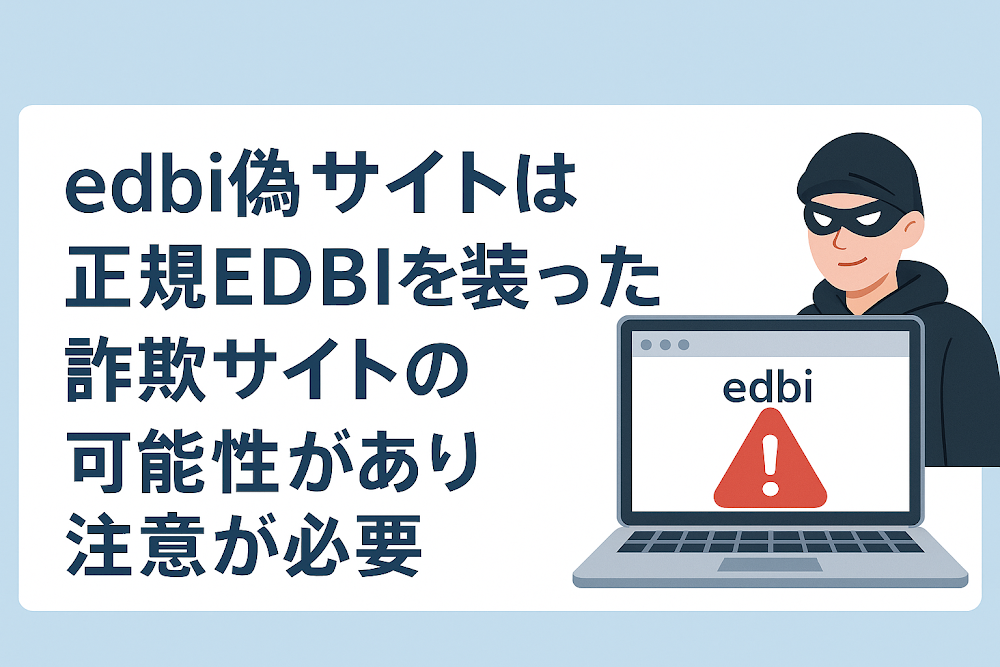 edbi偽サイトは正規EDBIを装った詐欺サイトの可能性があり注意が必要