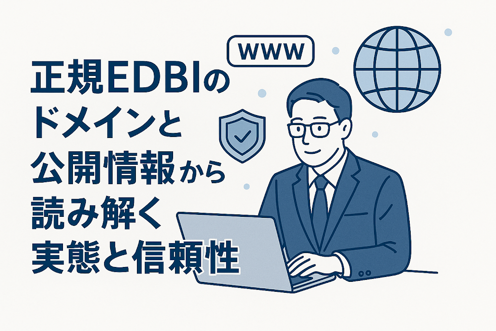 正規EDBIのドメインと公開情報から読み解く実態と信頼性