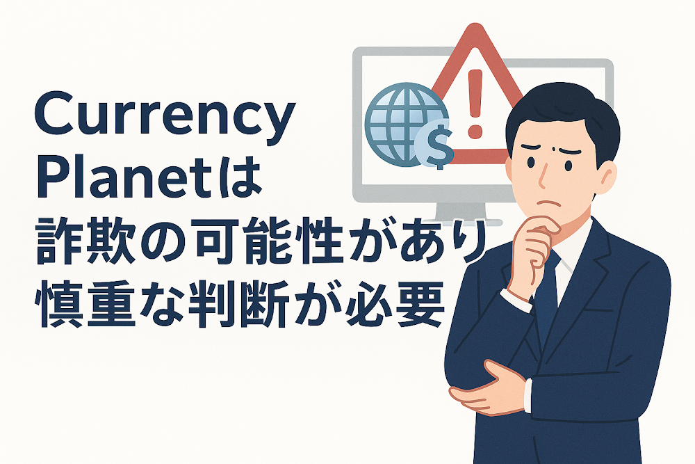 Currency Planetは詐欺の可能性があり慎重な判断が必要