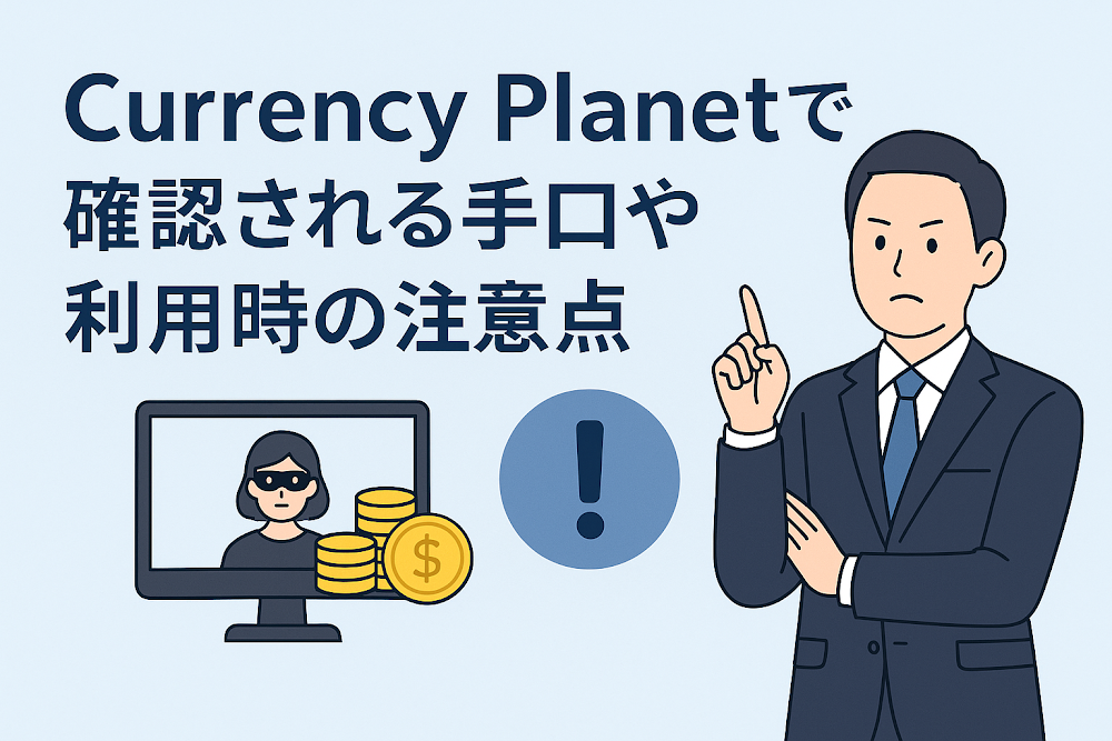 Currency Planetで確認される手口や利用時の注意点