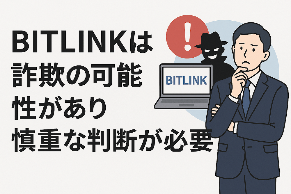 BITLINKは詐欺の可能性があり慎重な判断が必要