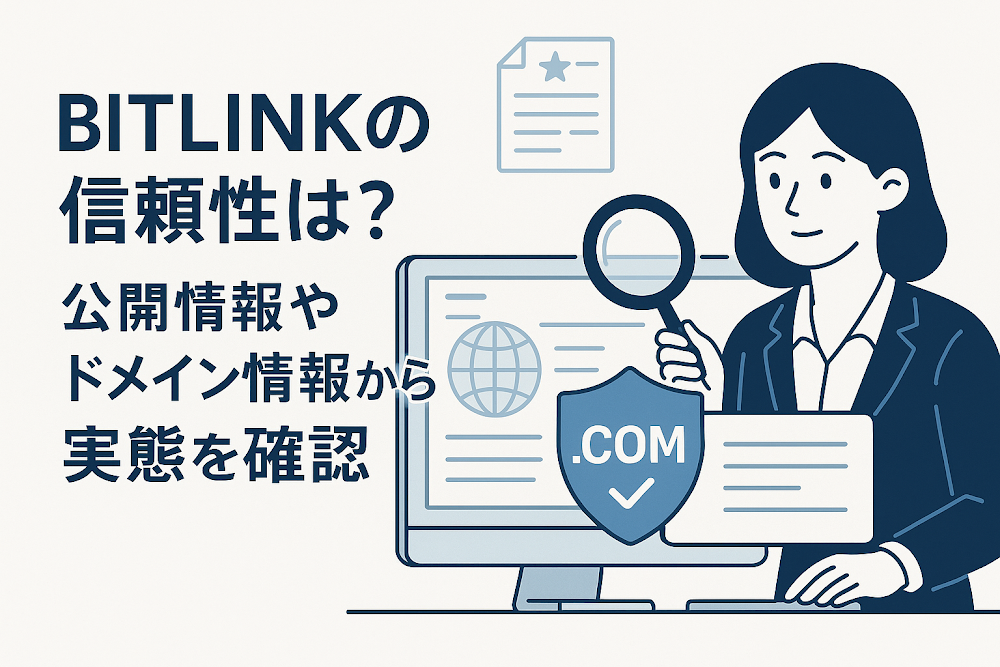 BITLINKの信頼性は?公開情報やドメイン情報から実態を確認