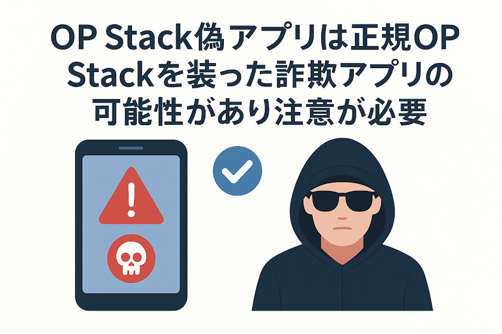 OP Stackの偽アプリは正規OP Stackを装った詐欺アプリの可能性があり注意が必要