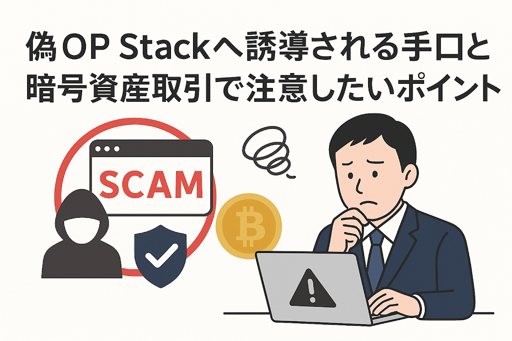 偽OP Stackへ誘導される手口と暗号資産取引で注意したいポイント