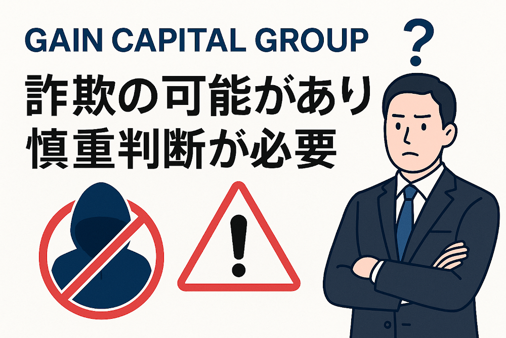GAIN CAPITAL GROUPは詐欺の可能性があり慎重な判断が必要