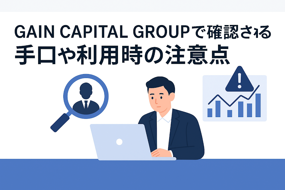 GAIN CAPITAL GROUPで確認される手口や利用時の注意点