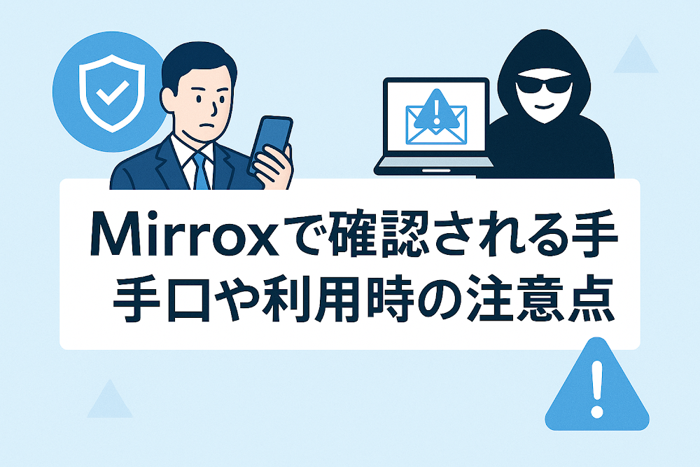 Mirroxで確認される手口や利用時の注意点
