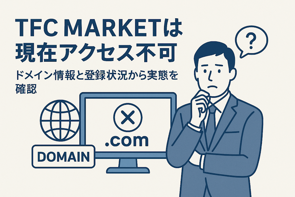 TFC MARKETは現在アクセス不可 ドメイン情報と登録状況から実態を確認