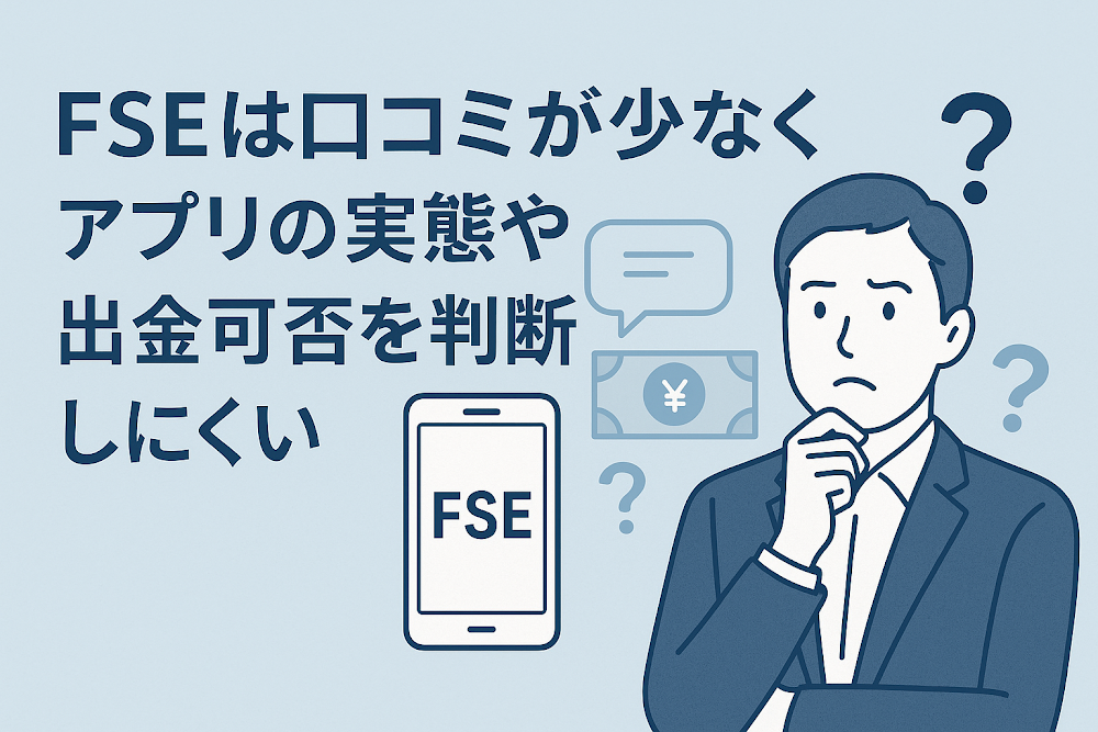 FSEは口コミが少なくアプリの実態や出金可否を判断しにくい