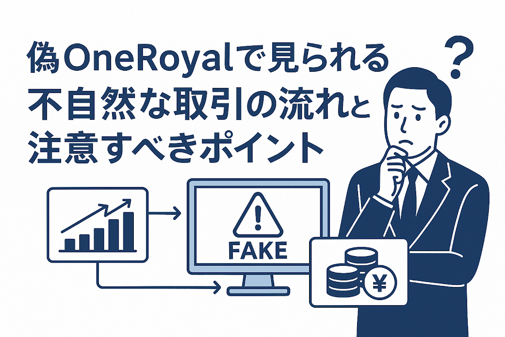 偽OneRoyalで見られる不自然な取引の流れと注意すべきポイント