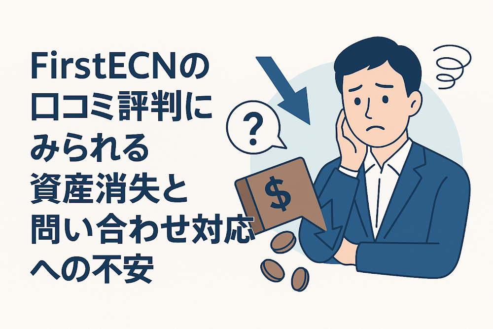 FirstECNの口コミ評判にみられる資産消失と問い合わせ対応への不安
