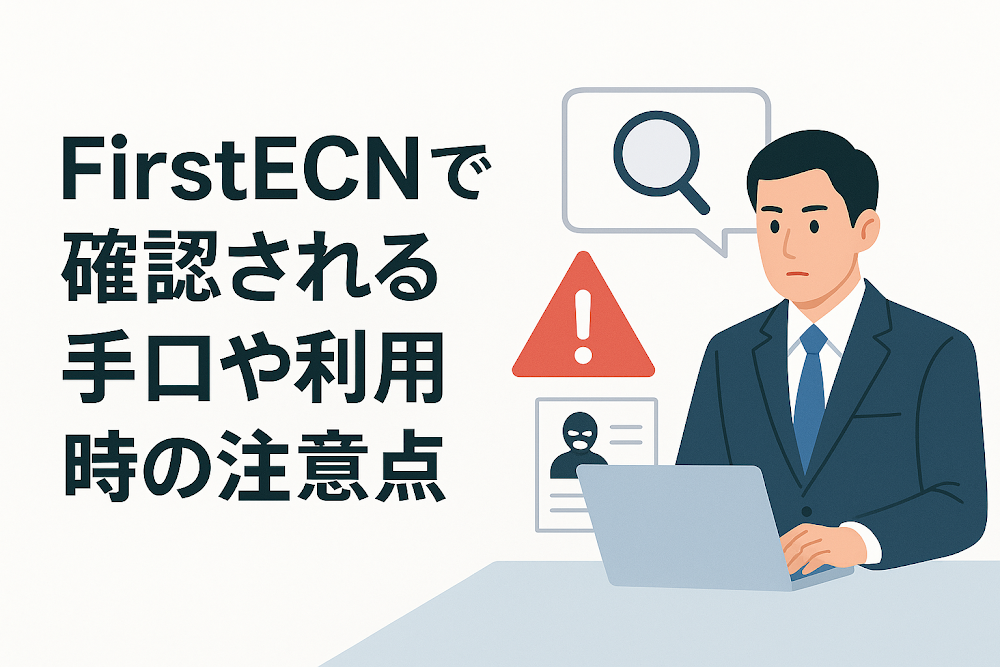 FirstECNで確認される手口や利用時の注意点