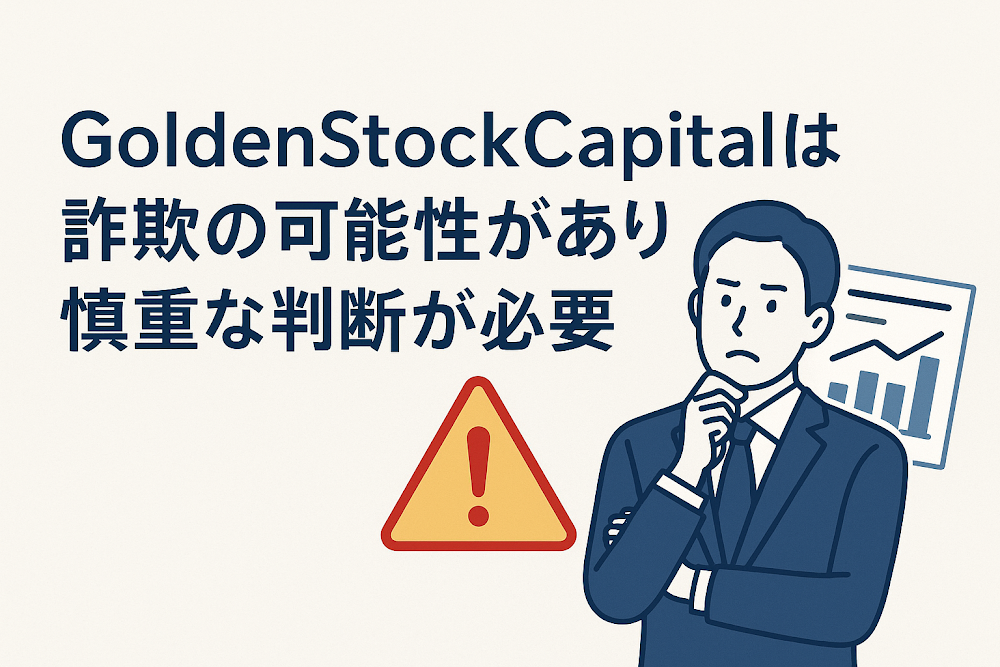 GoldenStockCapitalは詐欺の可能性があり慎重な判断が必要