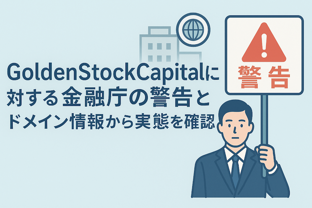 GoldenStockCapitalに対する金融庁の警告とドメイン情報から実態を確認
