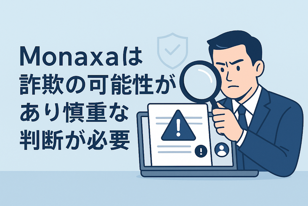 Monaxaは詐欺の可能性があり慎重な判断が必要