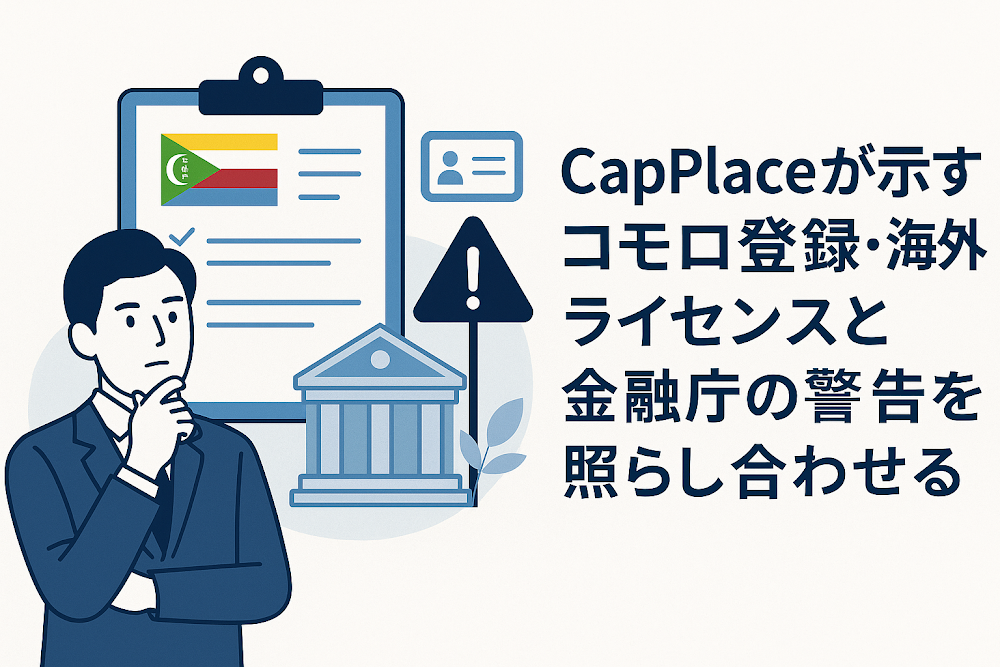 CapPlaceが示すコモロ登録・海外ライセンスと金融庁の警告を照らし合わせる