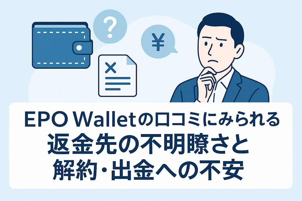 EPO Wallet（app.epowallet.com）の口コミにみられる返金先の不明瞭さと解約・出金への不安