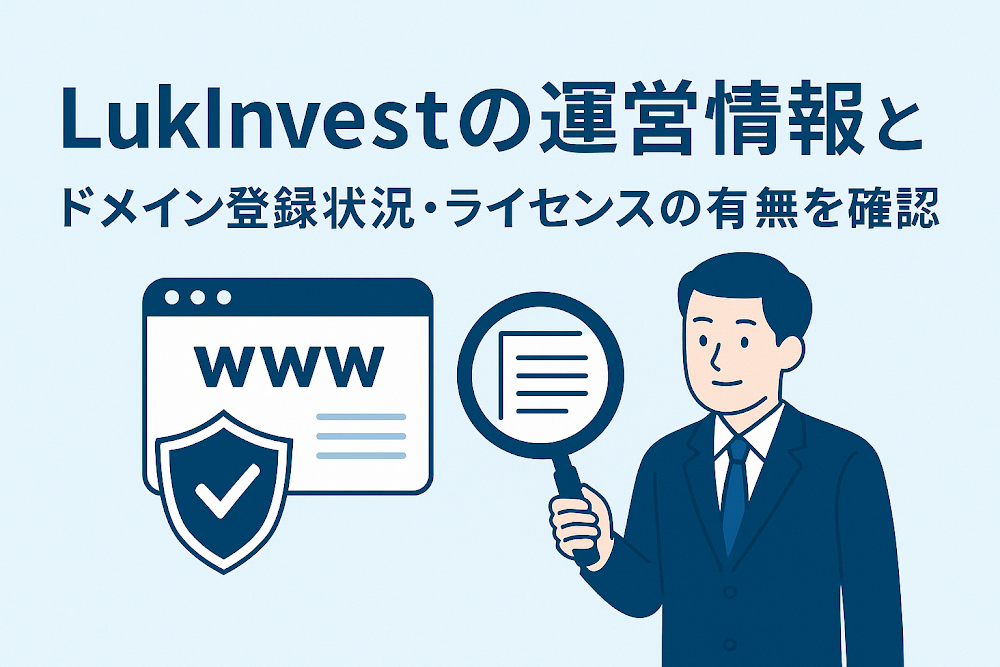 LukInvestの運営情報とドメイン登録状況・ライセンスの有無を確認