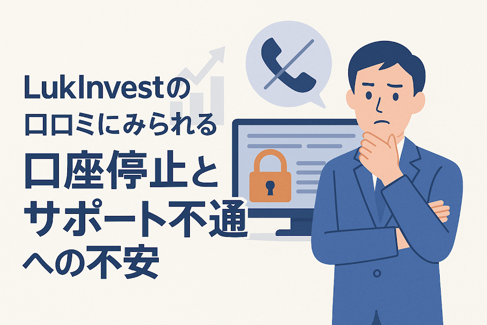 LukInvestの口コミにみられる口座停止とサポート不通への不安