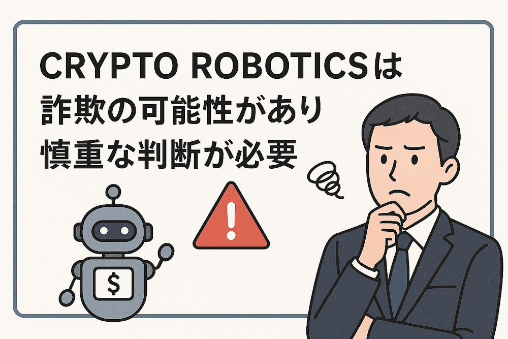 CRYPTO ROBOTICS（cryptorobotics.ai）は詐欺の可能性があり慎重な判断が必要