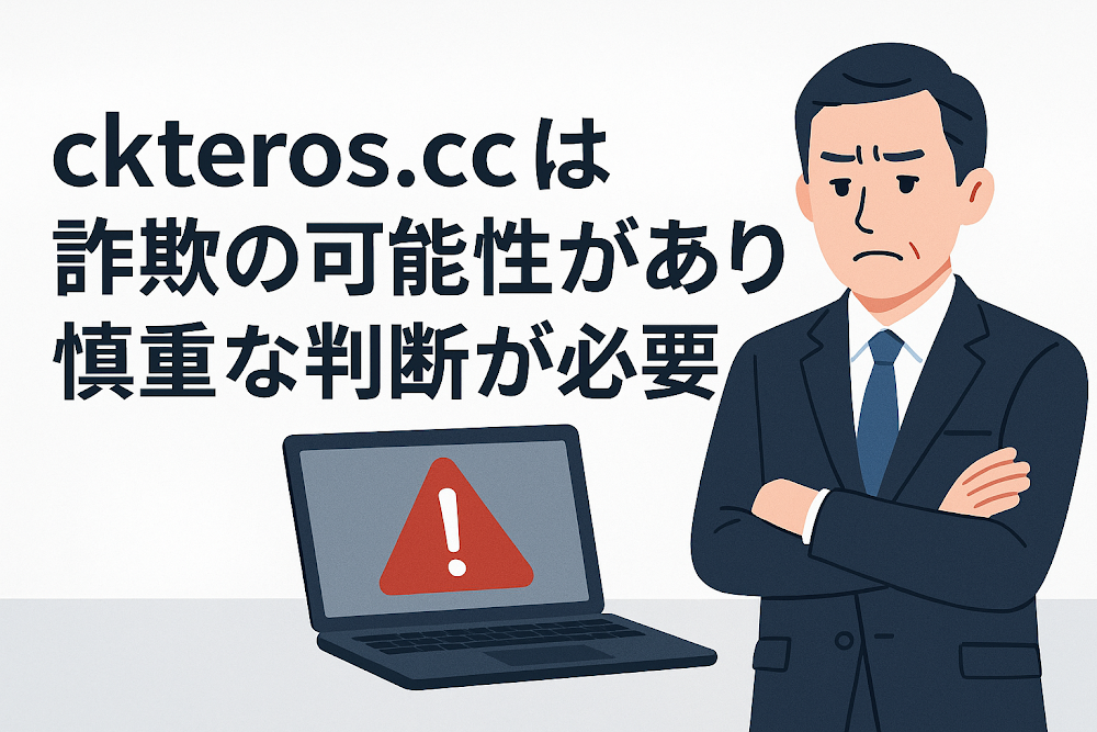 ckteros.ccは詐欺の可能性があり慎重な判断が必要