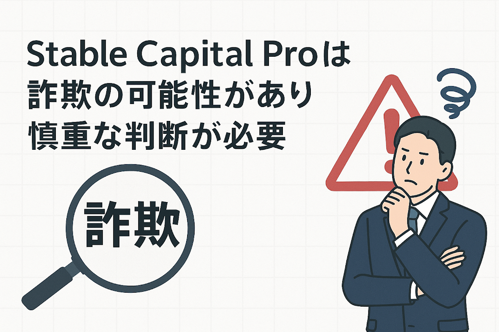 Stable Capital Proは詐欺の可能性があり慎重な判断が必要