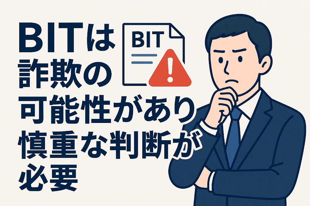 BITは詐欺の可能性があり慎重な判断が必要