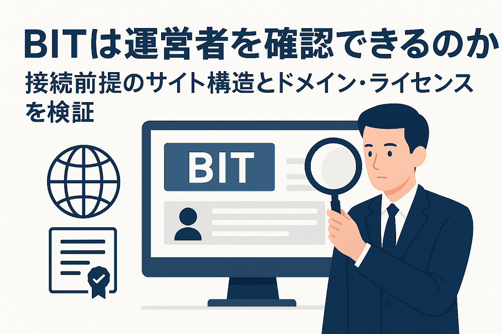 BITは運営者を確認できるのか　接続前提のサイト構造とドメイン・ライセンスを検証