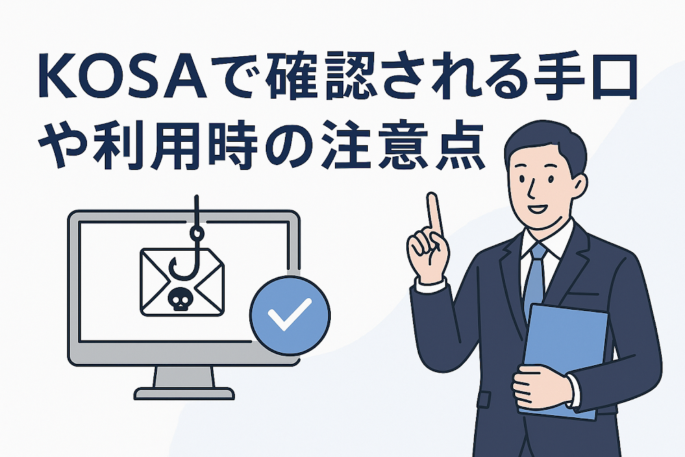 KOSAで確認される手口や利用時の注意点