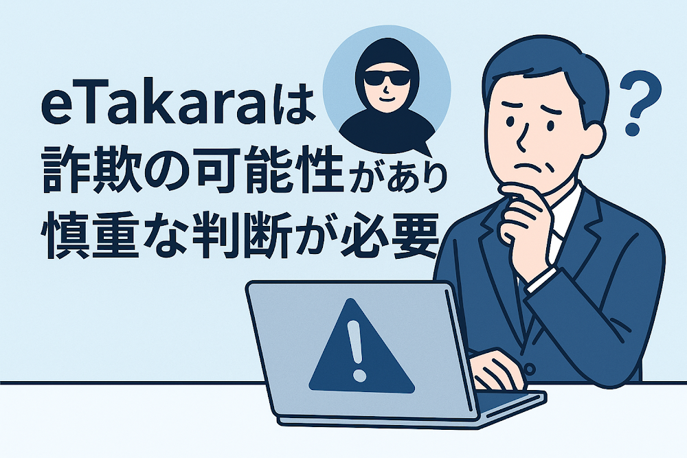 eTakaraは詐欺の可能性があり慎重な判断が必要
