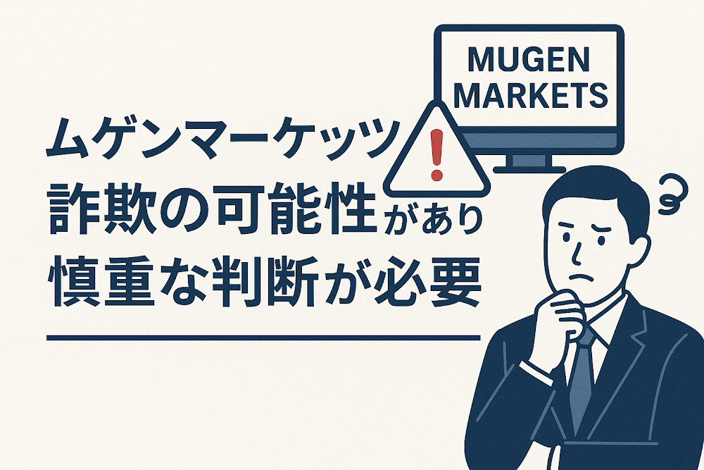 ムゲンマーケッツは詐欺の可能性があり慎重な判断が必要