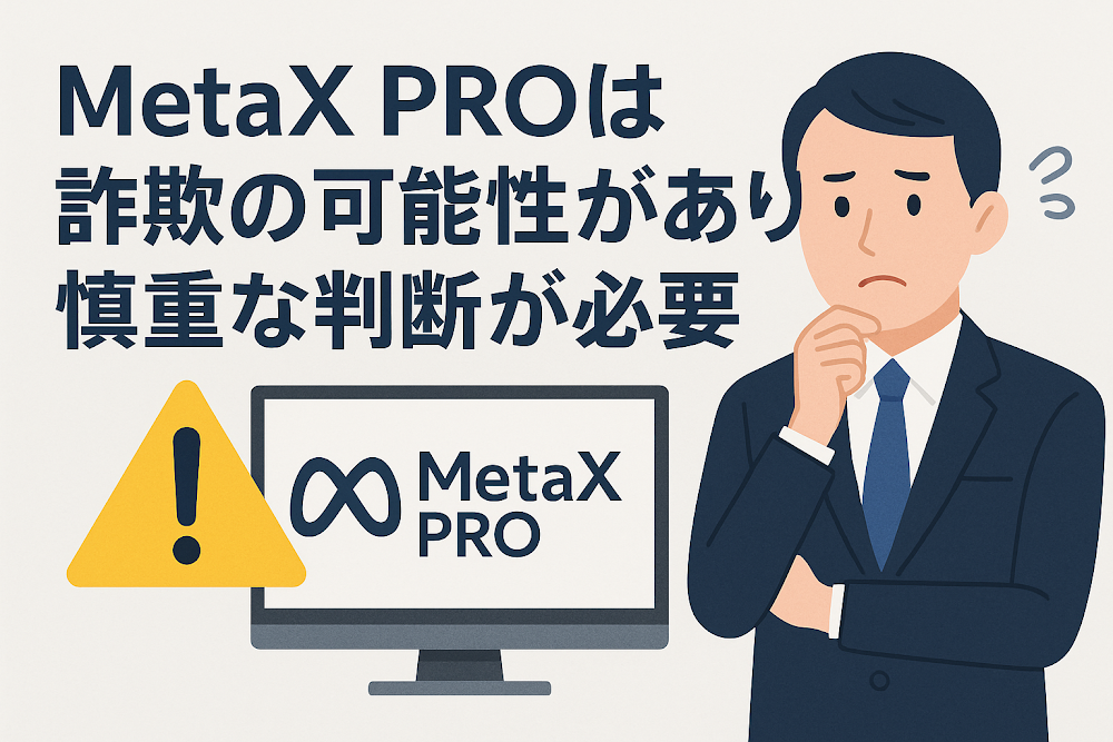 MetaX PROは詐欺の可能性があり慎重な判断が必要