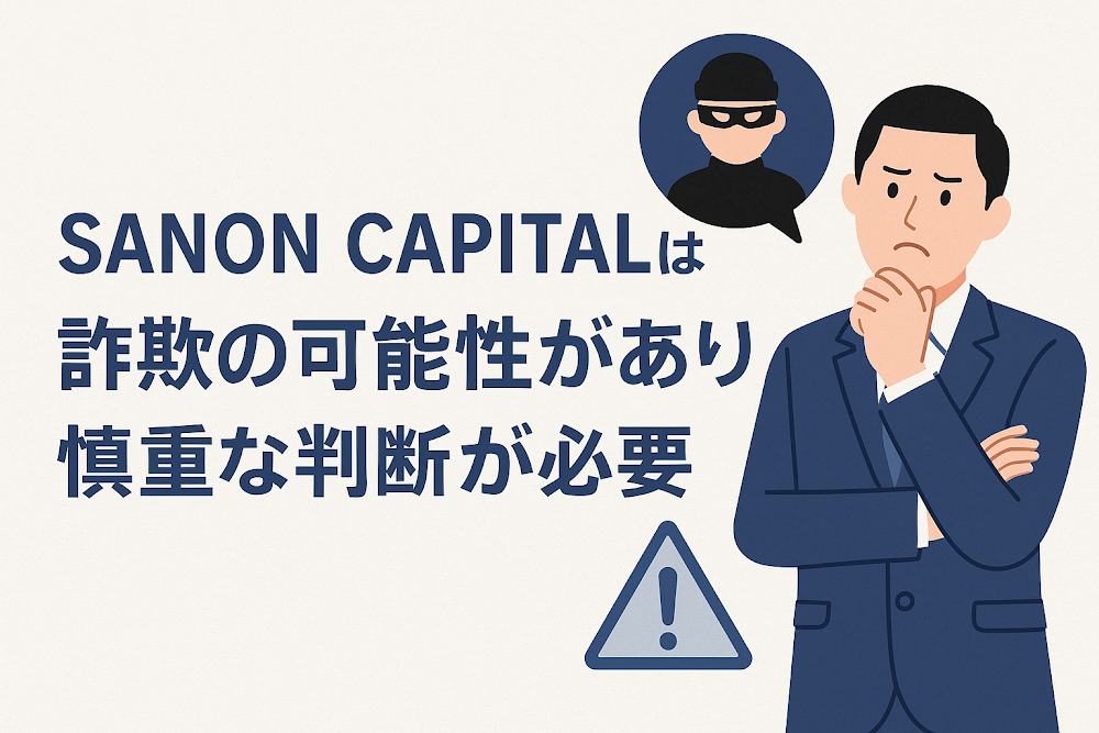 SANON CAPITALは詐欺の可能性があり慎重な判断が必要