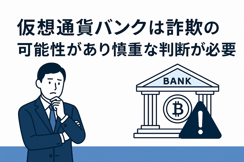 仮想通貨バンクは詐欺の可能性があり慎重な判断が必要